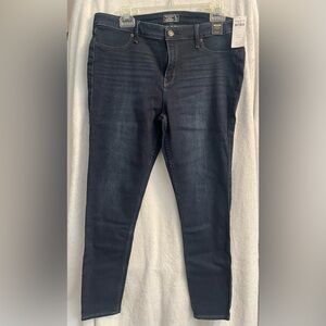 Dark Blue Denim Jean Legging